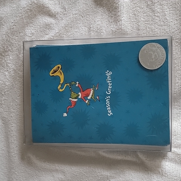 Peaceable Kingdom Press Christmas Cards, Grinch/ Trumpet, 9 Cards/Envelopes - Picture 5 of 6